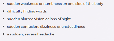 TheStrokeAssoc's tweet photo. Symptoms of #stroke usually come on suddenly. Whilst most know FAST other symptoms include can include: #ActFAST https://t.co/nyTld2r2P0