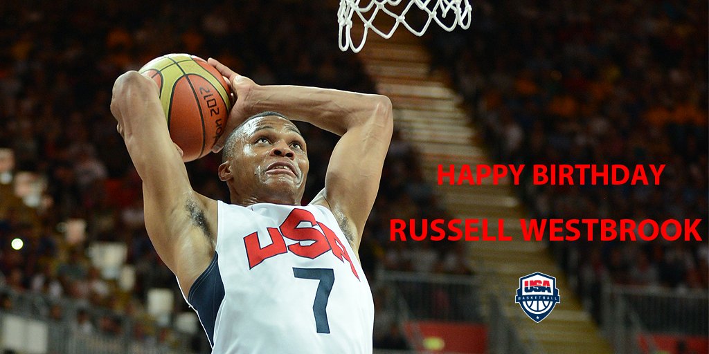 Join USA Basketball in wishing Olympic and World Cup gold medalist Russell Westbrook a very Happy Birthday! 