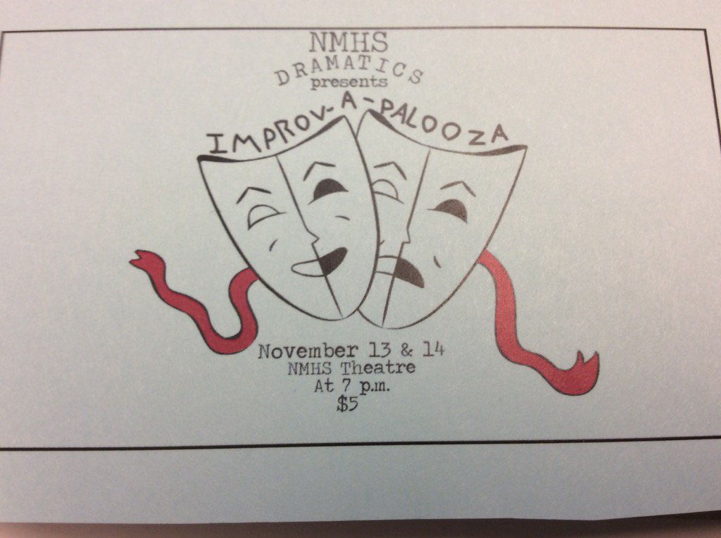 NMHSDramatics's tweet photo. @CPC_NMHS @ScoralickNMHS The tickets look great!! Hope everyone buys one at the door! Thanks! #Wavepride #collab https://t.co/Vm80GjoHzd