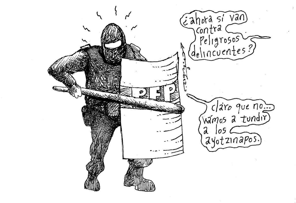AyotzinapaFeed's tweet photo. RT DDHH_Chiapas: RT elsurdeguerrero: El cartón de hoy, por Méndez. SIGUE LA VIOLENCIA 
#Guerrero #Ayotzinapa #Tixt… https://t.co/kAtOrZNtFT