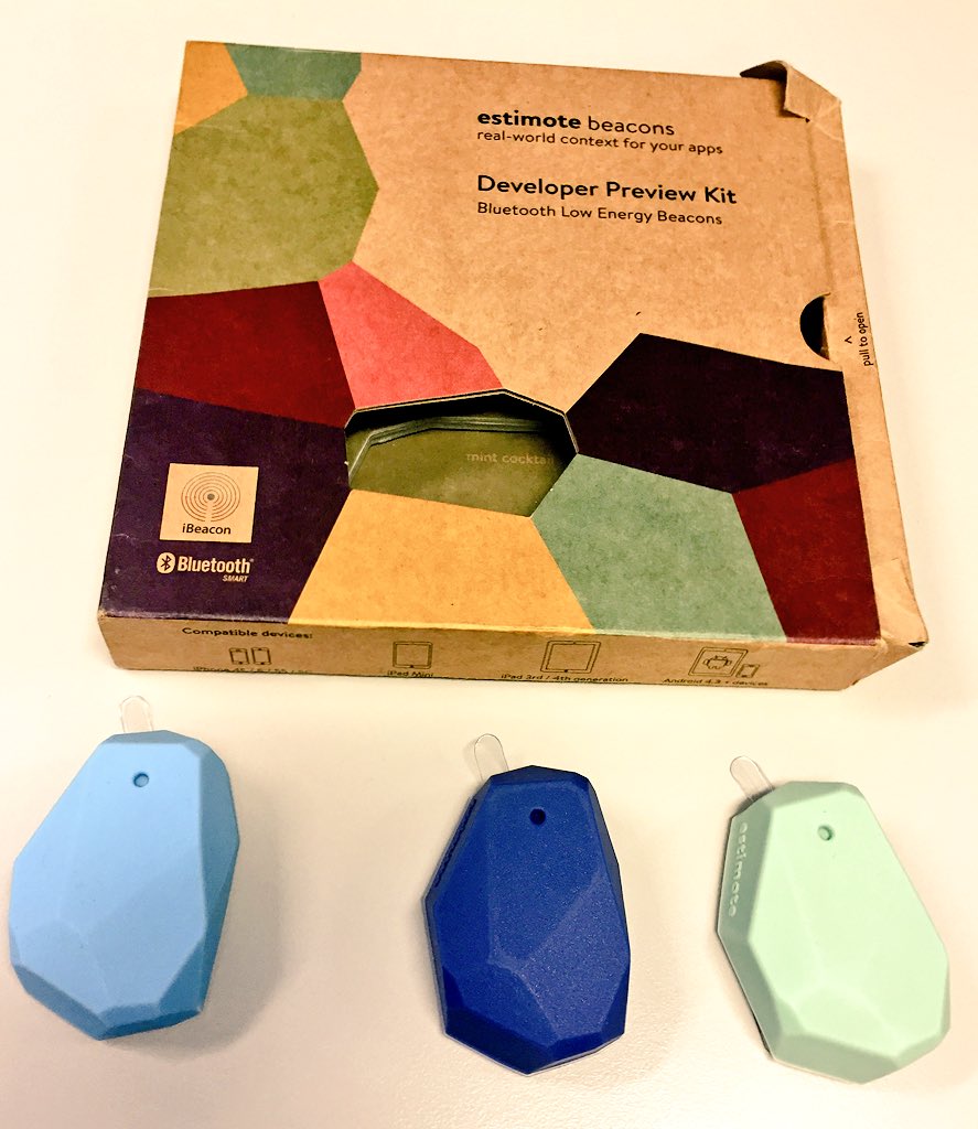 TRACSAnet's tweet photo. Estamos jugando con los beacons de estimote... ¿Qué nos traeremos entre manos? Pronto la respuesta... https://t.co/EXmSlZWRJS