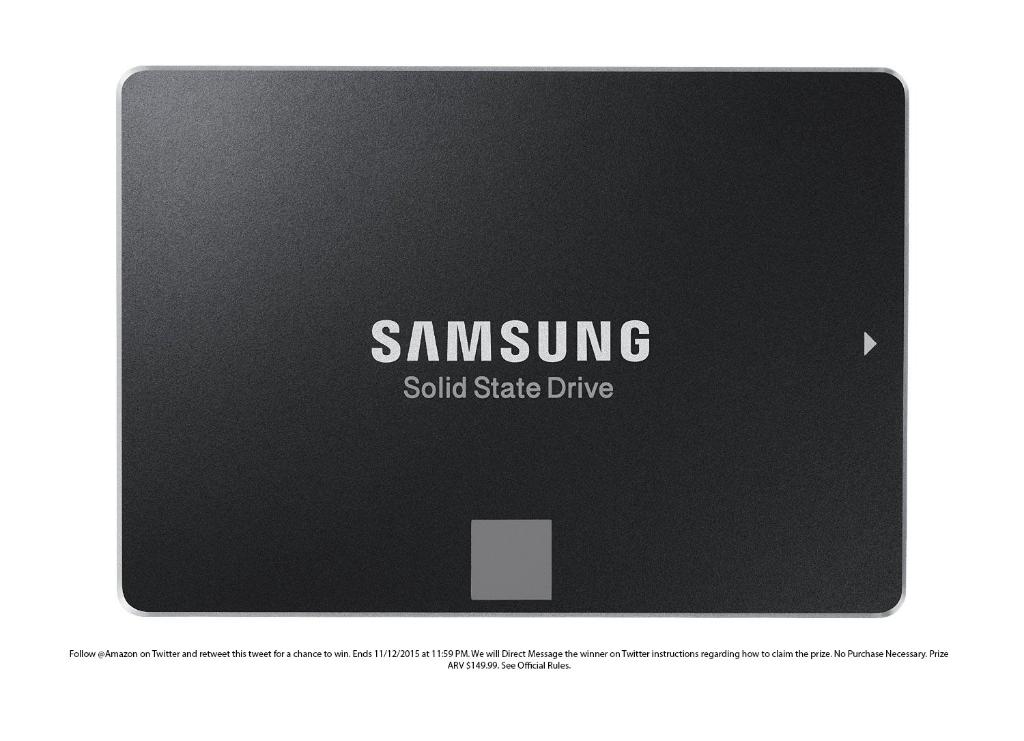amazon's tweet photo. Follow &amp; RT for a chance to win an SSD: https://t.co/fGlXRgrQe3 Rules: https://t.co/5bGemGafxA #AmazonSweepstakes https://t.co/Uup3FjMGl3