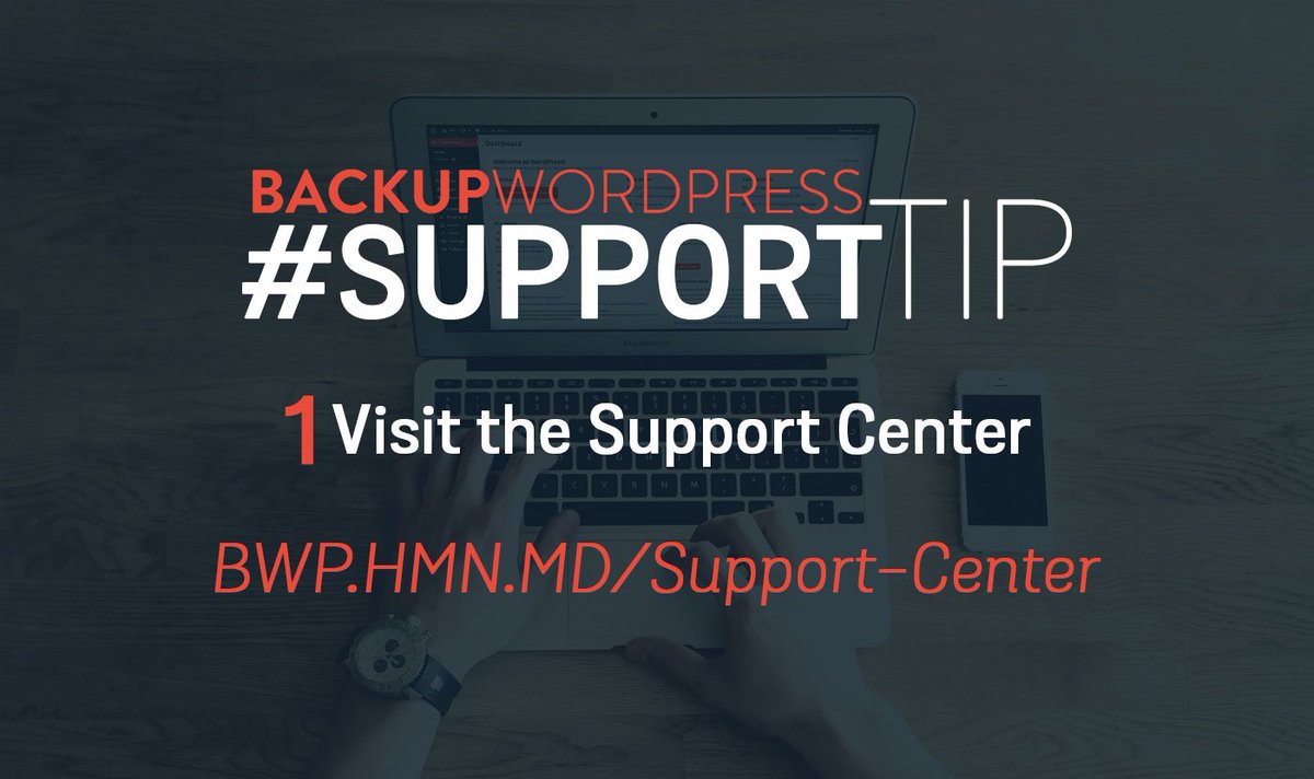 wpbackups's tweet image. Need help with our @wpbackups plugin? Visit the Support Center! #SupportTips #WordPress