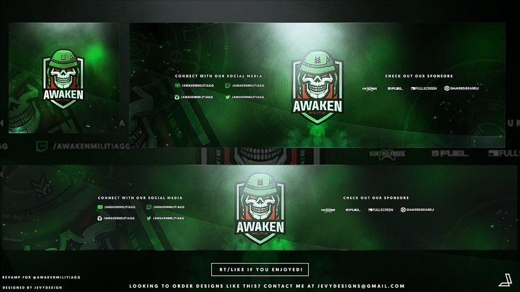 AwakenMilitia's tweet photo. New revamp for us made by @Jevydesign! Show him some support for the design, all support is greatly appreciated! https://t.co/9x3EiCpNvd