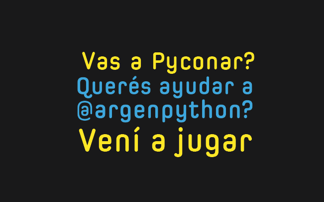 machinalis's tweet photo. Se viene un juego/concurso colaborativo a @pyconar 
Mañana comienza \o/  #SprintCrush https://t.co/nc0kWGiUwZ