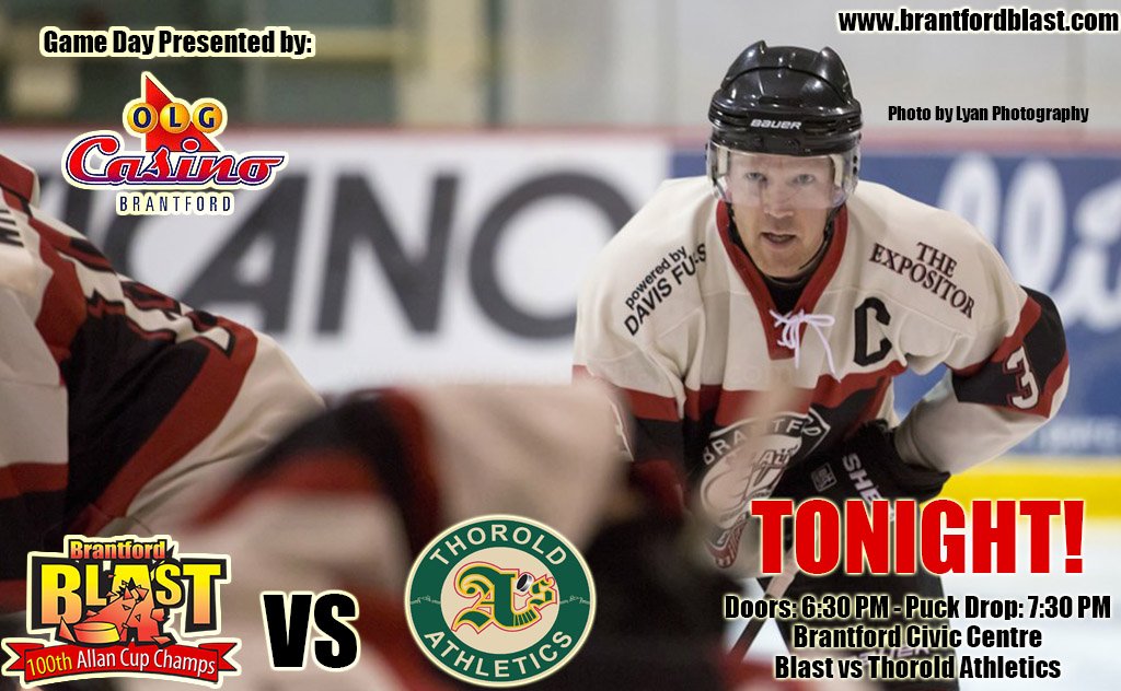BrantfordBlast's tweet image. CONTEST: RT this post for your chance to win two free tickets to tonight's game at 7:30 at the BCC vs @ThoroldATHL.