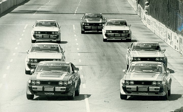 GPLongBeach's tweet photo. #tbt The first Toyota Pro/Celebrity Race in '77, won by the late Shelly Novack (Celeb) & Sam Posey (Pro). #ProCeleb https://t.co/LP6RT2vkCH