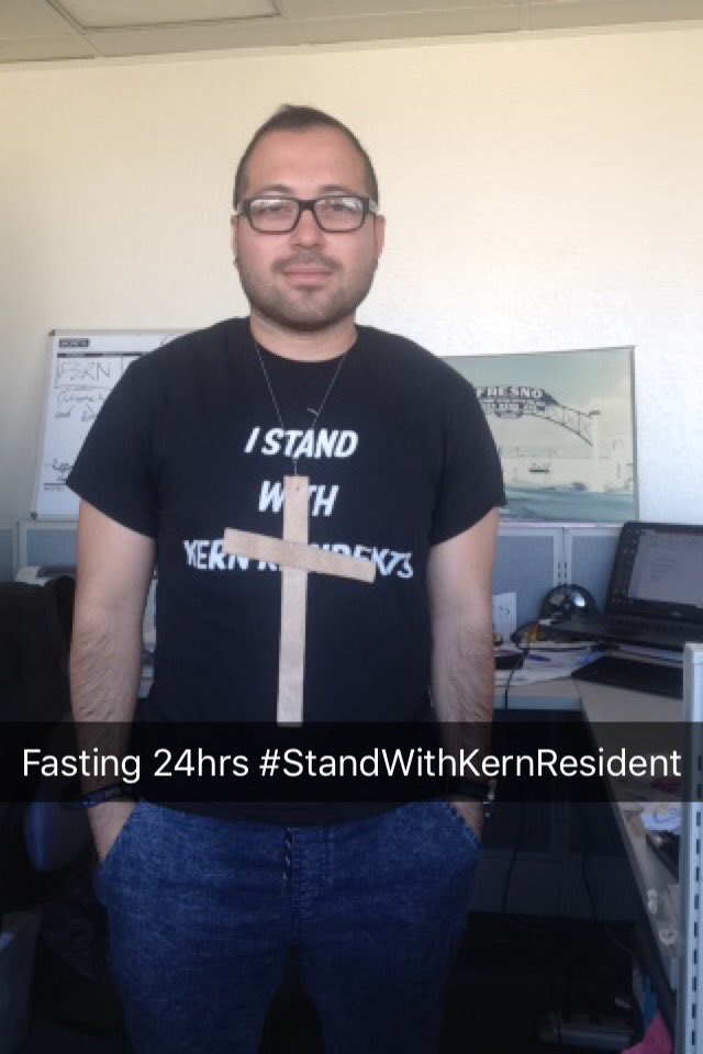 Cesarpato129's tweet photo. Fasting in solidarity with Kern Residents fighting extreme oil operation methods. #StandWithKern https://t.co/CTOBjE5f2O