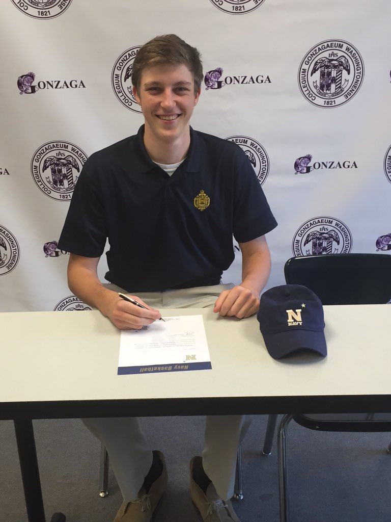 Congrats to @GonzagaHoops SR C <a href="/the_law32/">Jack Lawrence</a> (Jack Lawrence) on signing with Navy! #OneProudCoach