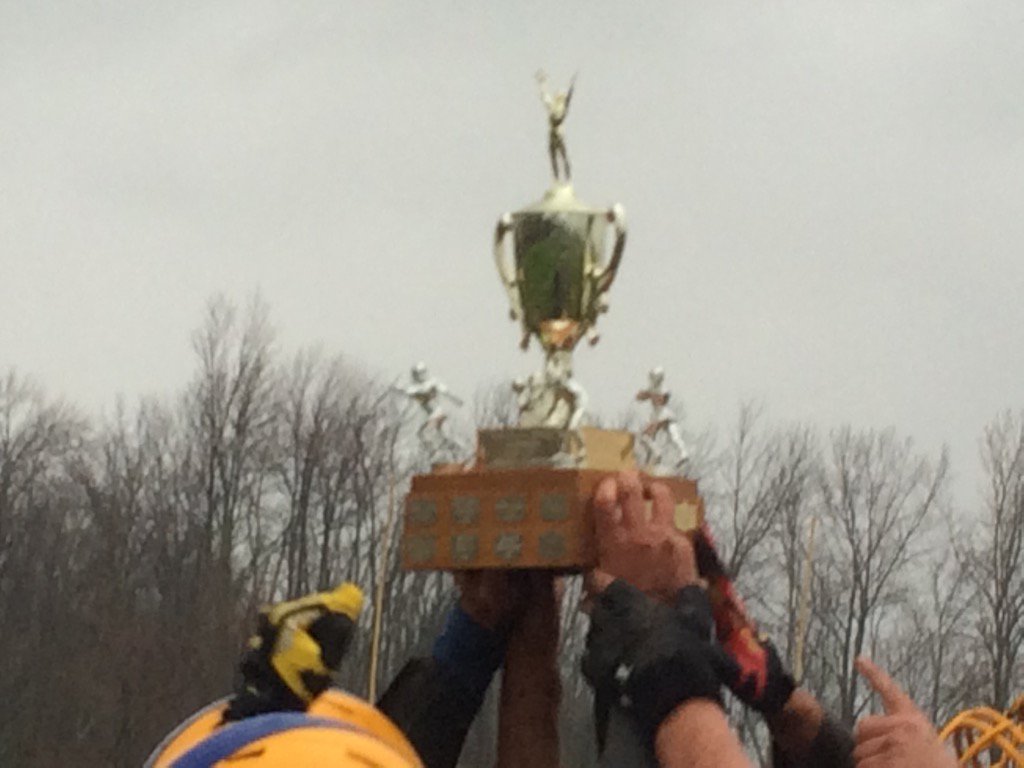 RCBHS's tweet photo. RCBHS retains Cal Nigh trophy with a convincing 30-6 over TSS....Go Devils!! https://t.co/CD89FlOMj3