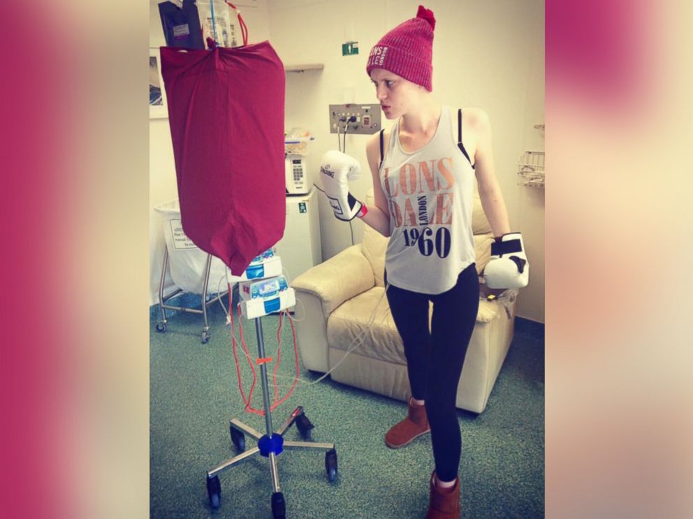 Cancer patient gets creative with IV pole to give herself a fun distraction during treatment abcn.ws/1MZPAvw