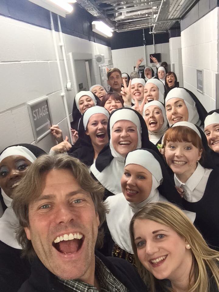 CentenaryTC's tweet photo. It's a nun selfie with @JohnBishop100 🎭 https://t.co/EJgs1LDX9r