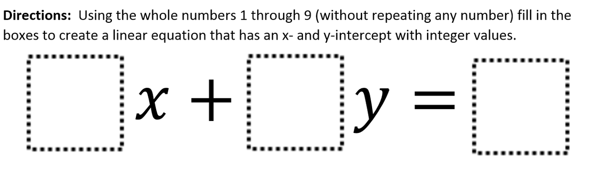 mashmatics's tweet image. Created my own open middle problem to try tomorrow! @mjfenton @openmiddle #mathchat #algchat #openmiddle #wcmath