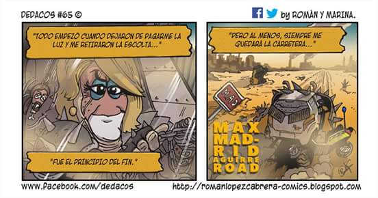 dedacostiras's tweet photo. DEDACOS#65 #MadMax #EsperanzaAguirre #maxmadrid https://t.co/FqCFg2axIj