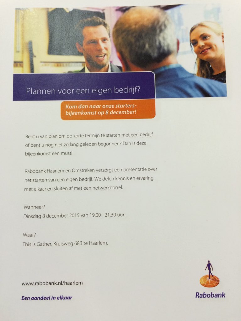 ZvanZaal's tweet photo. Plannen voor een eigen bedrijf? https://t.co/oBjaj5oYKZ