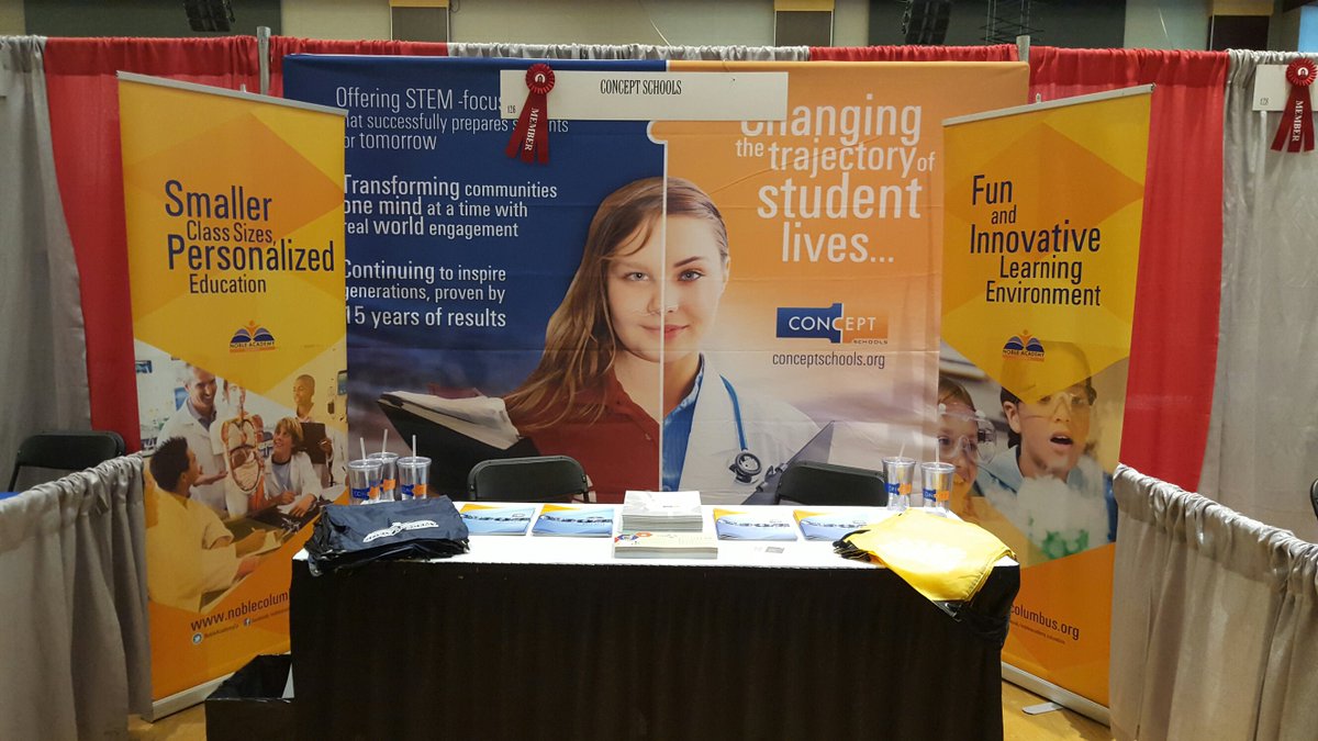 HSAColumbusES's tweet photo. Check out our booth at the OAPCS conference at Ohio State today and tomorrow! #OAPCSconference15 @conceptschools https://t.co/FiBr3b1Omj