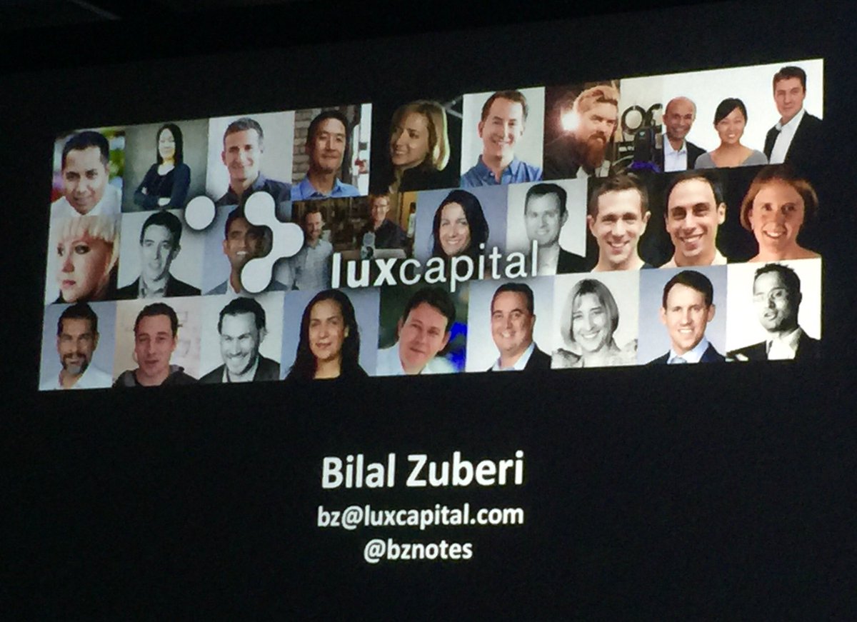 graemethickins's tweet photo. Bilal Zuberi (@bznotes) Lux Capital up next: "Investing in #Scientists, #Rebels, and #TechnoPunks".. #defragcon #vc https://t.co/sMZ6uTW2Zl