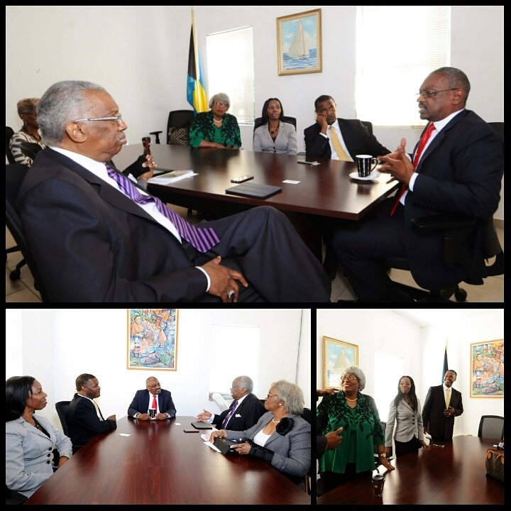 Courtesy visit on the Leader by The Bahamas Christian Council President, Rev. Dr. Ranford Patterson and other clergy