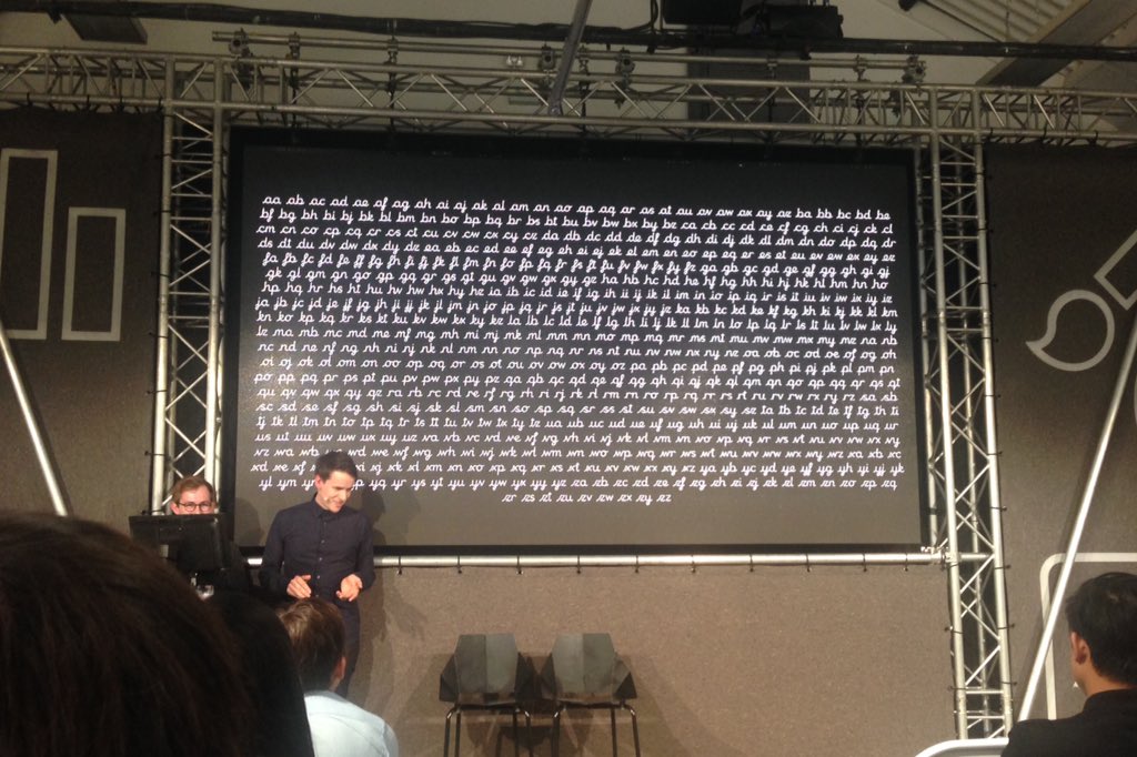 CreativeReview's tweet photo. Designing a cursive face for Castledown was a bit trickier - with 18,252 combinations.... Google #SPAN15 https://t.co/bapSgGIzvc