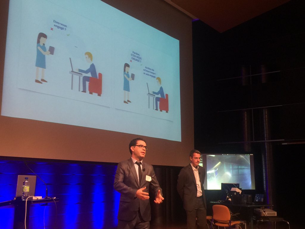 acagamic's tweet image. Researcher: "Are you engaged?" Participant: "Don't interrupt me. I'm engaged." #interviewproblems #engageUX #wud2015