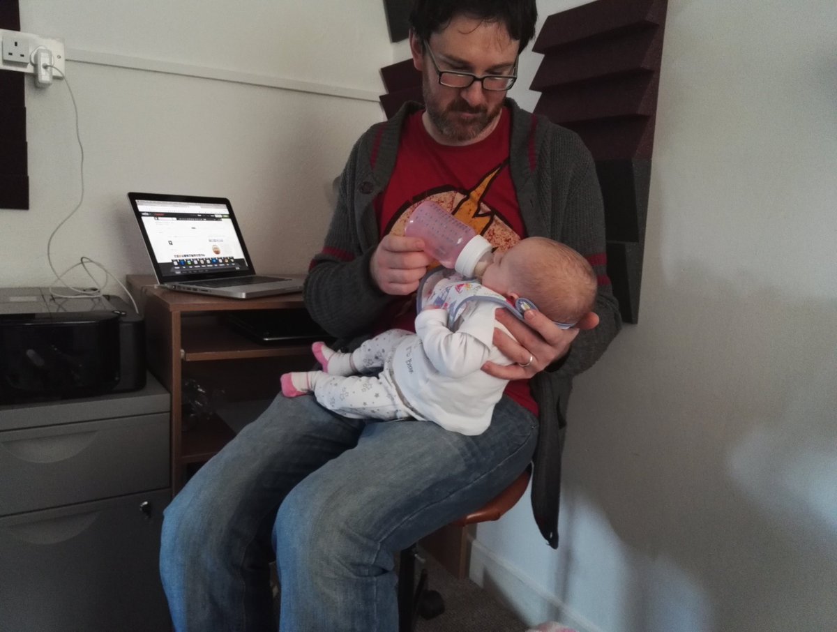 This new session drummer has a bit of an unusual lunchtime routine. We don't all get this kind of treatment.