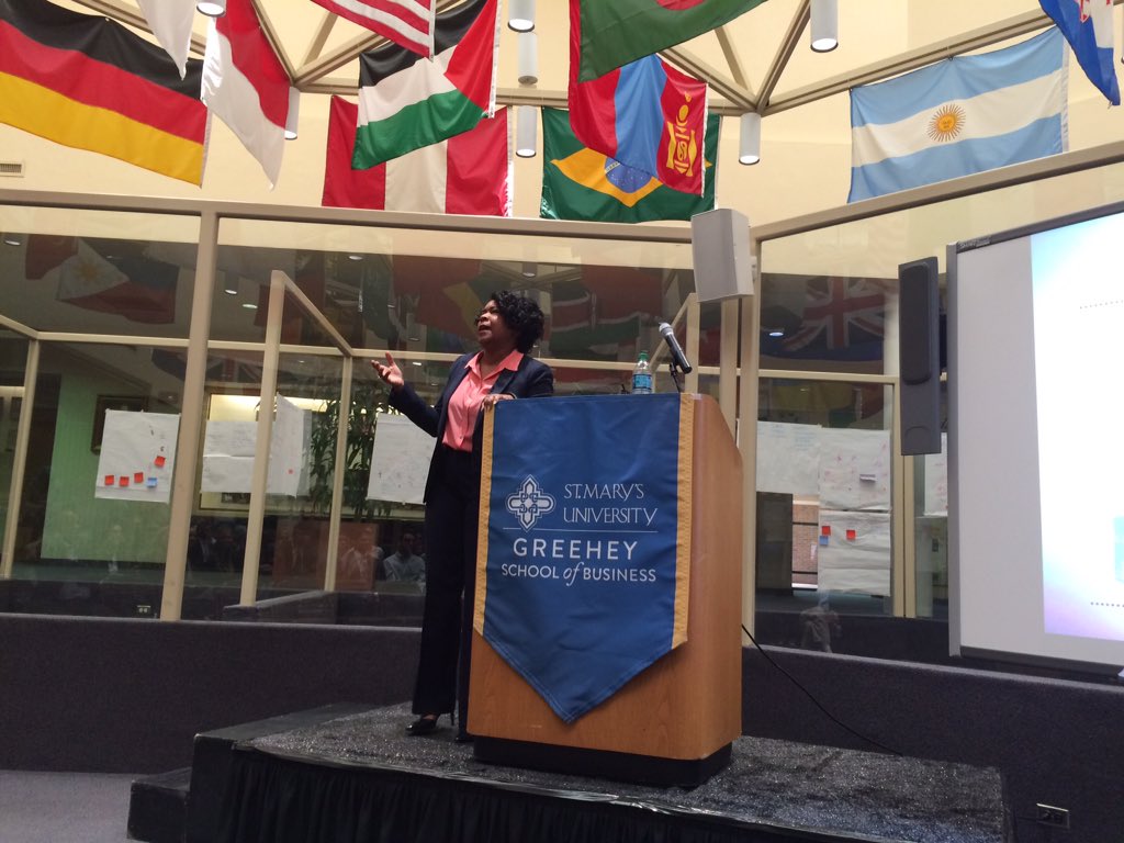 doctort2's tweet photo. @StMarysGSB @StMarysU #BusinessWeek2015 @cpsenergy interim #CEO Paula Gold Williams don't let fear  define you. https://t.co/h15mBDVGsD