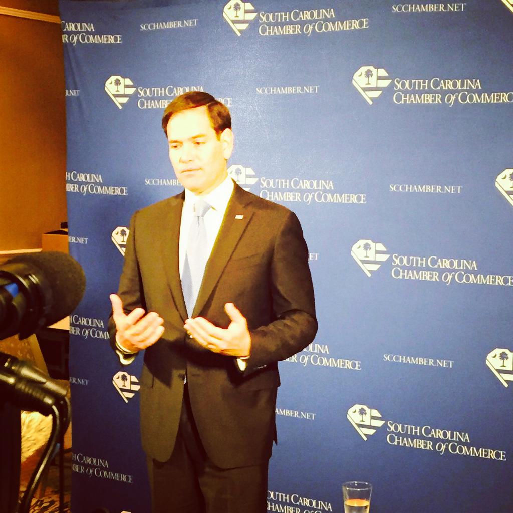 tori_simk's tweet photo. Marco Rubio visits HHI. What did he say? I'll have the story on @WJCL_News . #scsummit15 https://t.co/sQxKXvYK9L