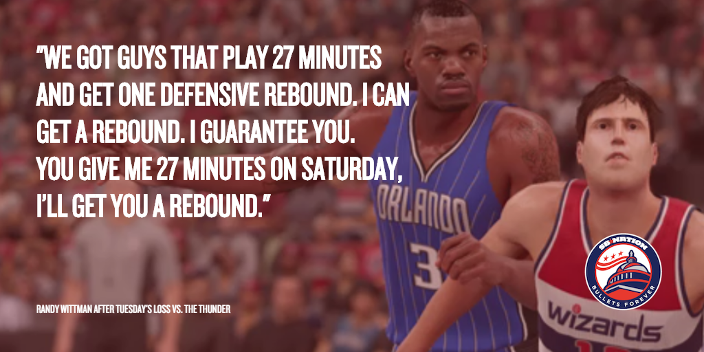 BulletsForever's tweet photo. Randy Wittman made a bold claim after Tuesday's game. We put it to the test in NBA 2K16. https://t.co/iDLqJY5ItI https://t.co/zPOWwFTmAp