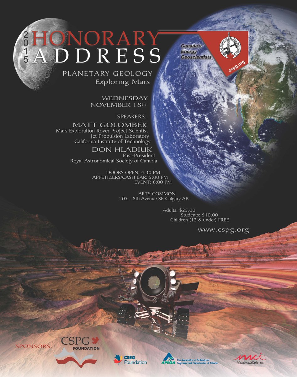 Advance registration for @CSPGeologists Honorary Address 2015 closes today! Don't miss out! ow.ly/Umfsl