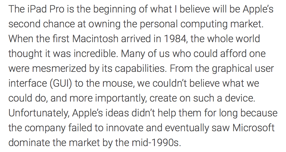 The iPad Pro is like 1984 all over again, by <a href="/abdophoto/">Abdo</a> buff.ly/1Qy0xEc