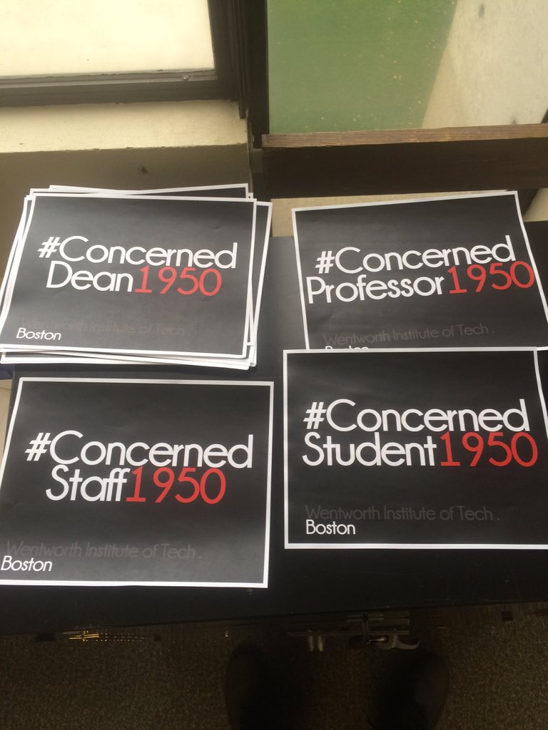 Cliffitt's tweet photo. The #ConcernedStudents of Wit Invite you to stand with us on the quad at 12:50pm or 5:00pm rain hail sleet or snow https://t.co/h9oSGR2FAs