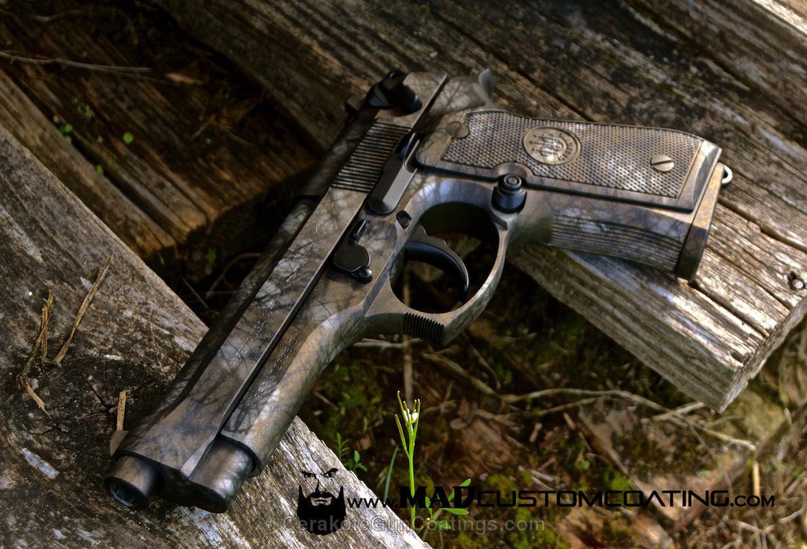 CerakoteFinish's tweet photo. #MadCustomCoating using #Cerakote Shimmer Gold, Graphite Black and Burnt Bronze - more at https://t.co/OQzjW4wedS https://t.co/zEPl4JtHwA