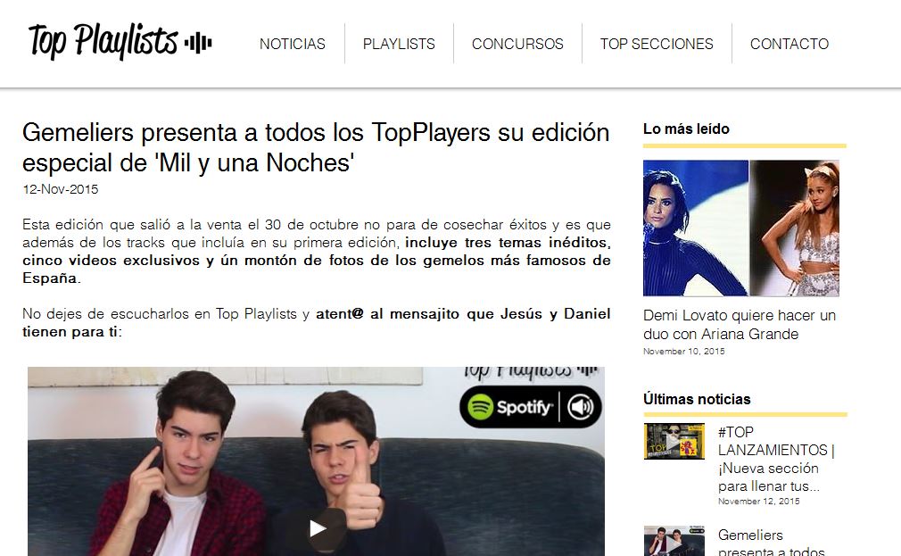 ¡Jesús y Daniel tienen un mensaje para vosotr@s, TopPlayers! <a href="/GemeliersMusic/">Gemeliers Oficial</a> <a href="/pepsrecordsES/">Pep's Music Group</a> ow.ly/Uzw4d