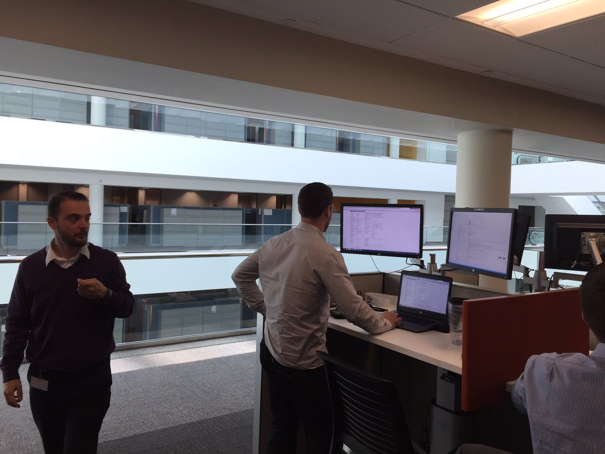McCall_PM's tweet photo. The DEC's first day in our new space. @mehmetaydinli5 @DerekMicSmith https://t.co/0WZ7XKfAU9