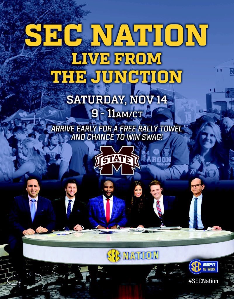 KA and Mississippi State welcomes #SECNation back to Starkville! #secnetwork #HailState