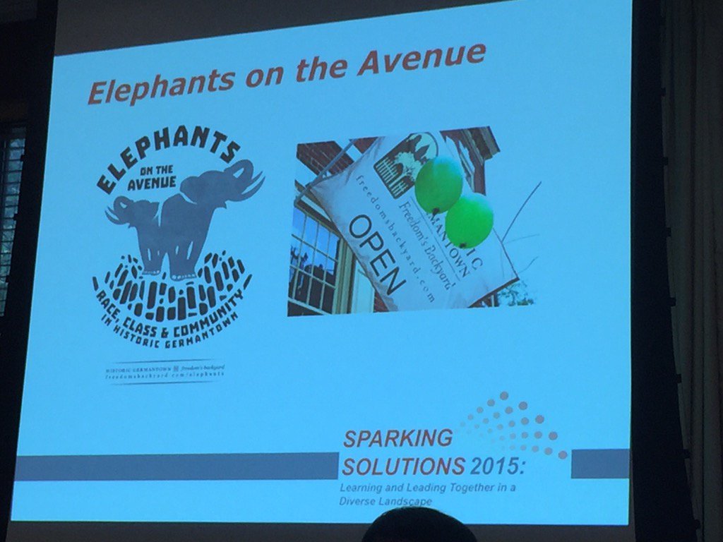 philanthropyPHL's tweet image. Historic Germantown&apos;s Trapeta Mayson: if there is an elephant in the room, introduce it. #SparkingSolutions2015