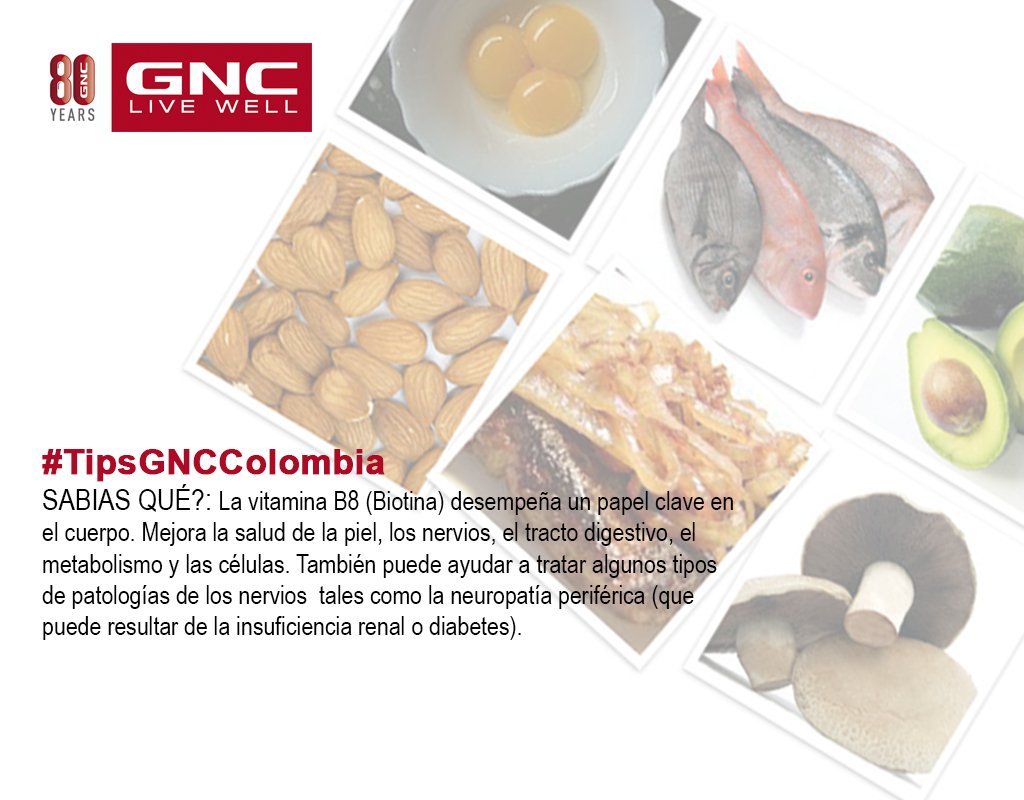 ColombiaGNC's tweet photo. Hoy con los #TipsGNCColombia infórmate!
Sabias la ventajas de la Vitamina B 8 (Biotina)? https://t.co/dnLnL1ZNA0