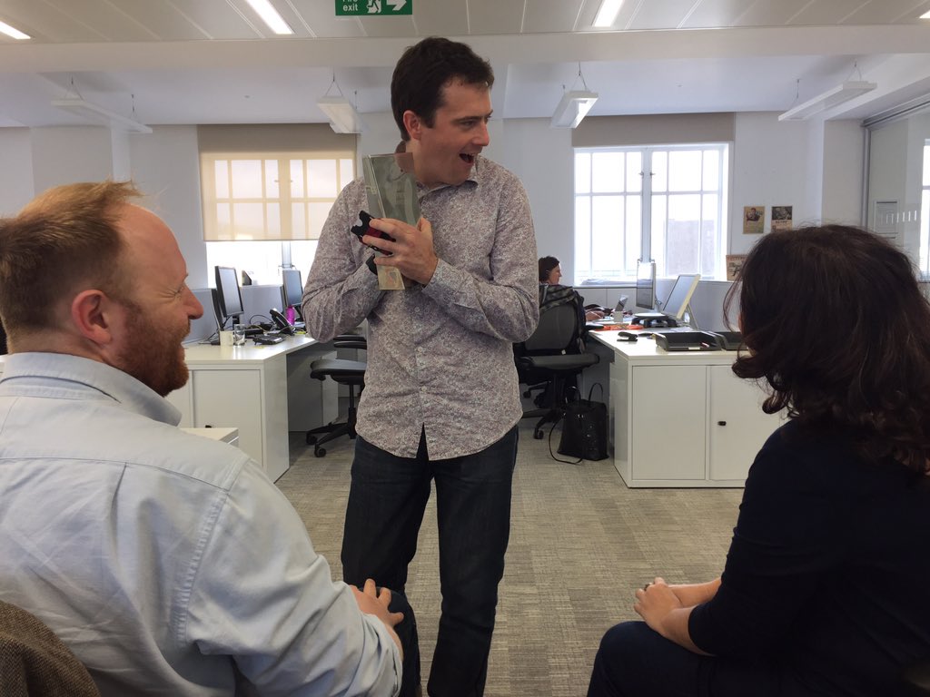 shirleychin's tweet photo. We've brought our #bestinnovationculture award from #CEA2015 back to @pearson HQ. Yay! #goteam @leanplc https://t.co/M33tpRJfE0