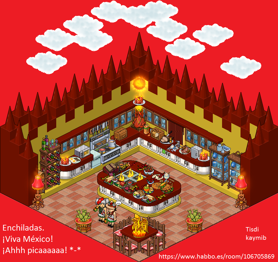 ESHabbo's tweet image. Trabajos ganadores del Concurso Cocinas para Comérselas (2/3) #CosyKitchen