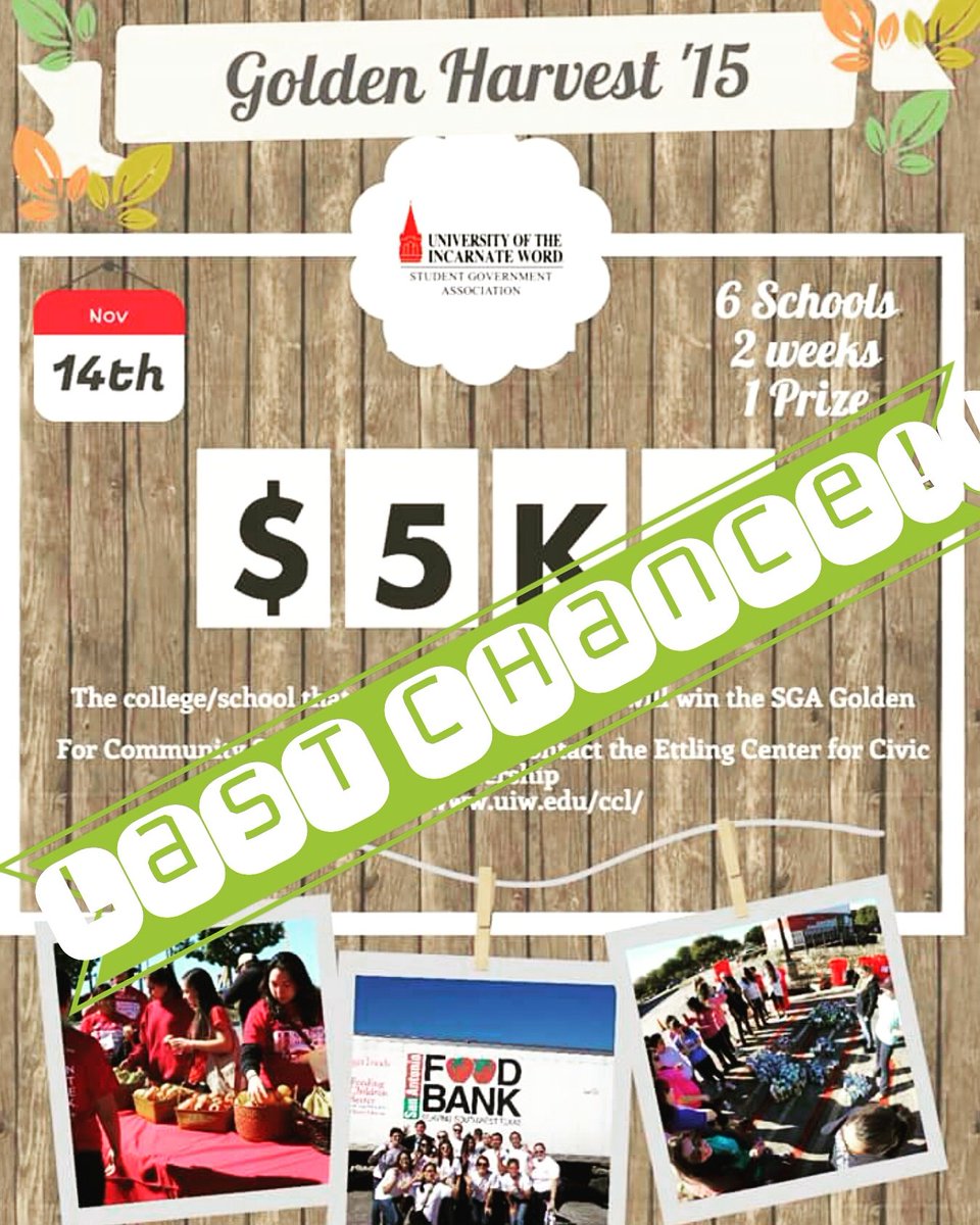 UIWSGA's tweet photo. Last chance, Cardinals! Your school can still win the big prize! We need you!!! #UIWSGA #GoldenHarvest #UIWPride https://t.co/NG5hnD7SZ0