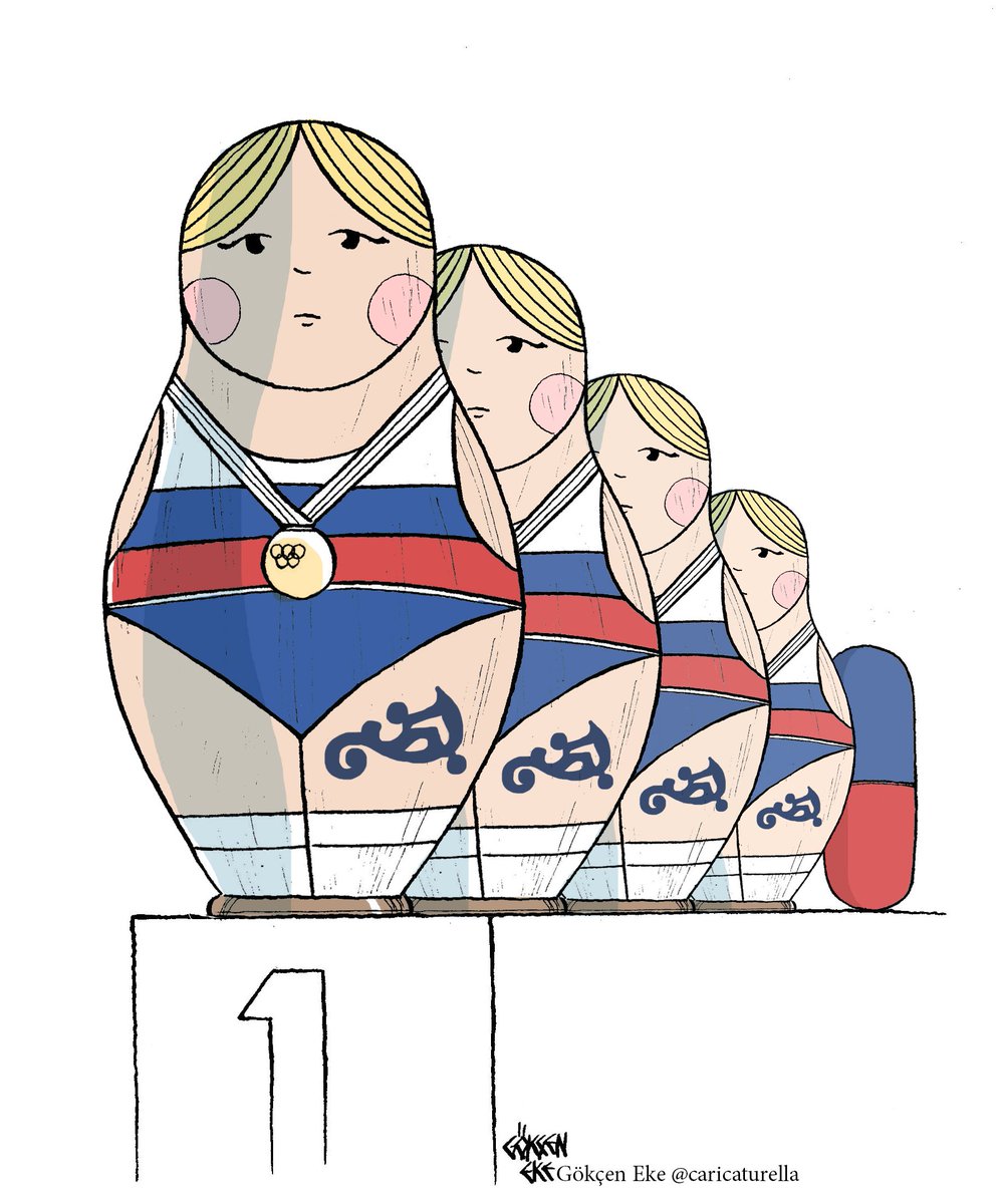 danyelrey09's tweet photo. "@caricaturella: Olympics #Doping #DopingScandal #Russia #Olympics #Russian #Athletes #Matryoshka #Putin https://t.co/YorQjAPgRG" #PDFa15