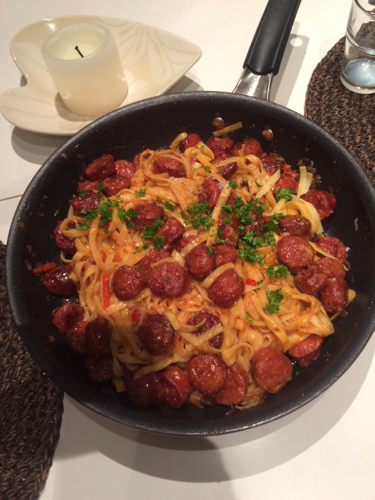 AtteFin's tweet image. Chorizo-pasta. #glutenfree