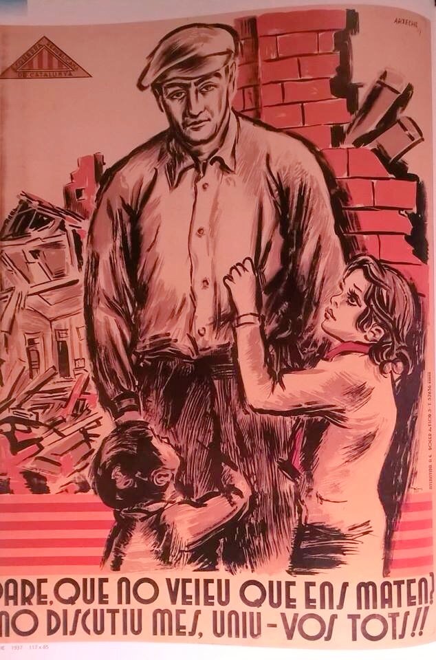 CADCI's tweet photo. "Pare no veieu que ens estan matant no discutiu mes uniu-vos tots" 1936-2015 https://t.co/ubOKc4awx4