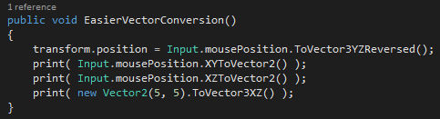 BaalEvan's tweet photo. Vector conversion should be Easier and more intuitive  #Unity3D #gameDev https://t.co/2nqwnOt4G8
