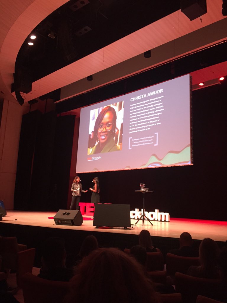 So inspiring to hear @christaawour talk about diversity. #tedxsthlm