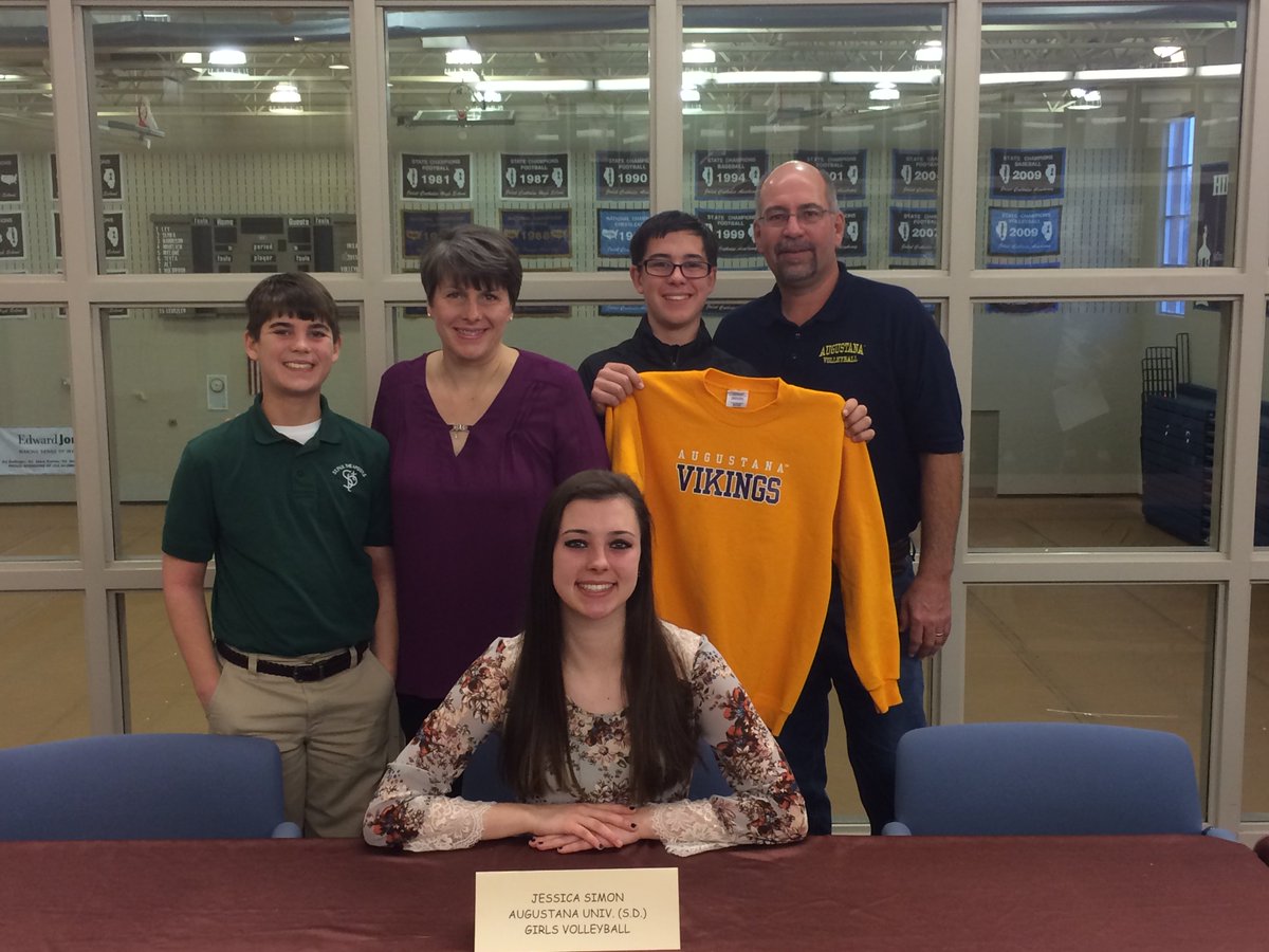 JCAonline's tweet photo. Jessica Simon, daughter of Diane and Joseph Simon, commits to Augustana, S.D. University. @GoAugie @AugieVolleyball https://t.co/6QrbSMbjb8