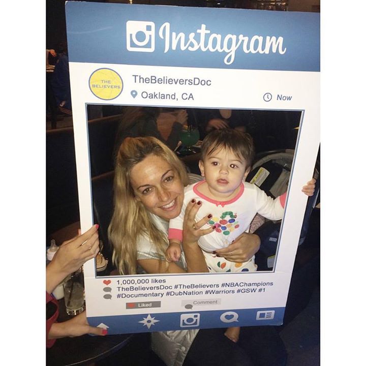 Baby Sloane honored us with her presences at our believers party. Warrior fan since birth, she's sat court side mor…