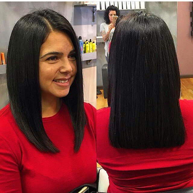 SALONHEADRUSH's tweet photo. 7 inches off this pretty client and her #sleek and #sexy hair looks amazing! 
Stylist: Christine Valentine https://t.co/i0o5y23bLB