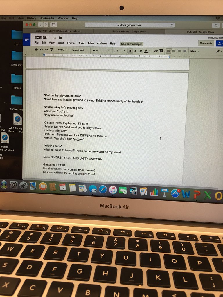 puppetproject's tweet image. Editing our skit before we get on stage!