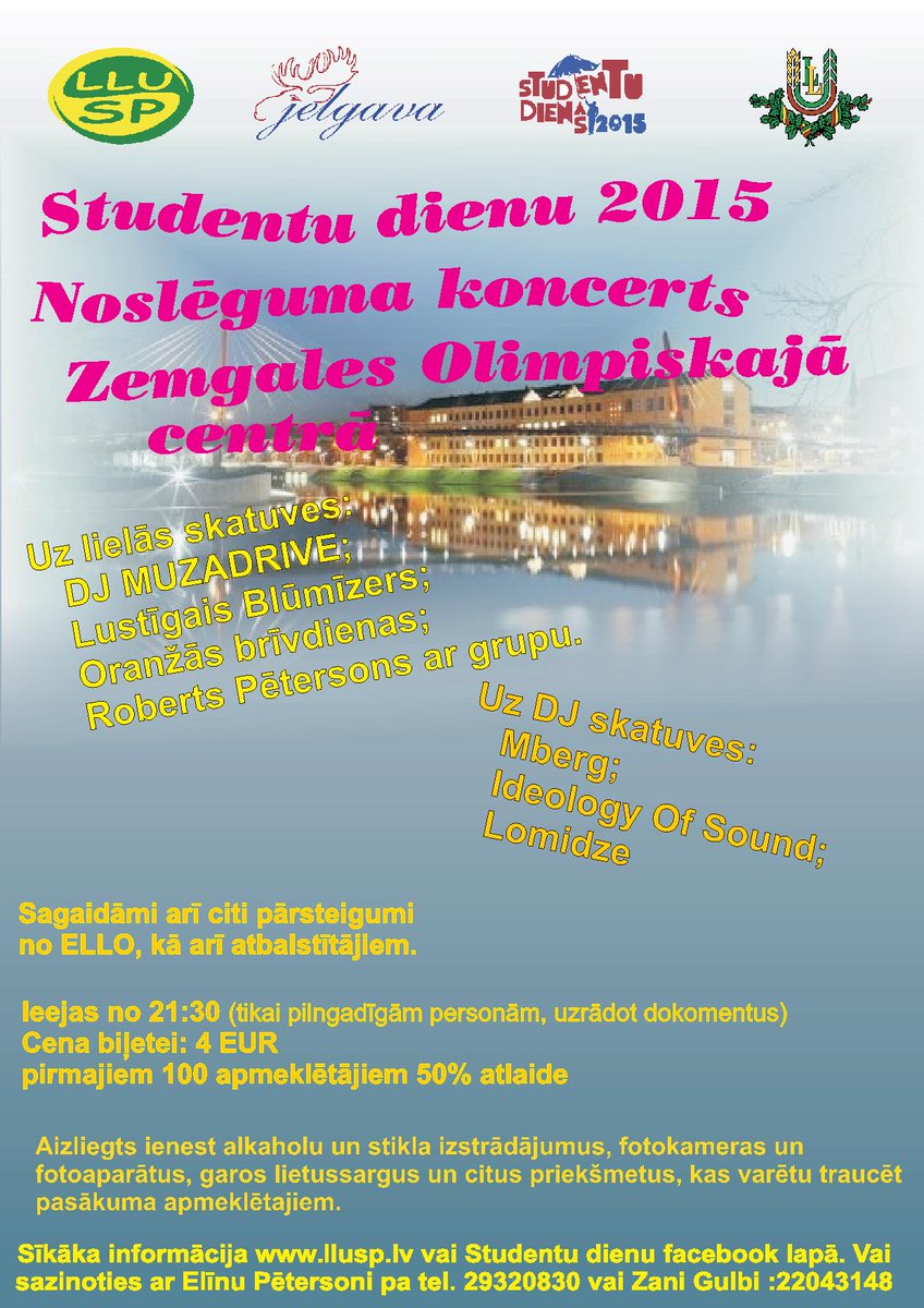 Studentu_dienas's tweet photo. Izbaudi arī noslēguma koncertu! https://t.co/ZjmFDTptin